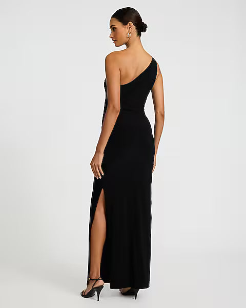 One Shoulder Maxi Sheath Dress