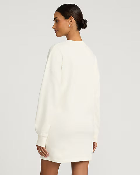 Long Sleeve Tie Waist Sweatshirt Dress
