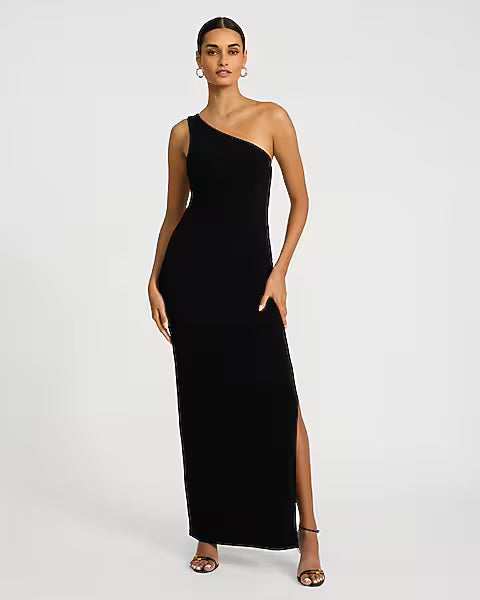One Shoulder Maxi Sheath Dress